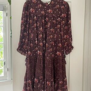 Ulla Johnson Purple Floral Dress
